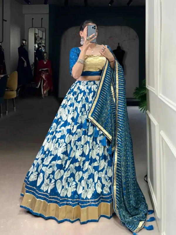 Buy WMN 1725 Tasar Silk Printed Lehenga Choli Festive Collection Wholesale 2026