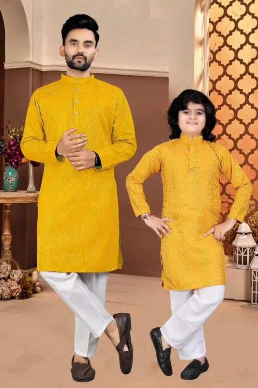 Beautiful Shyam Vol 43 Cotton Kurta Pajama Son And Father Combo Set Wholesale 2026