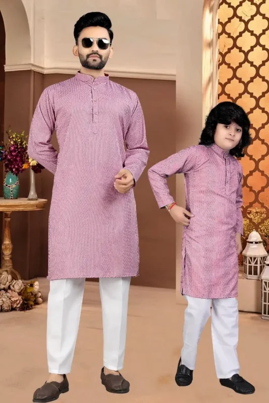 Beautiful Shyam Vol 43 Cotton Kurta Pajama Son And Father Combo Set Wholesale 2026