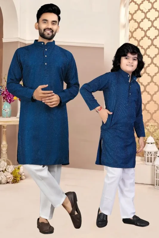Beautiful Shyam Vol 43 Cotton Kurta Pajama Son And Father Combo Set Wholesale 2026