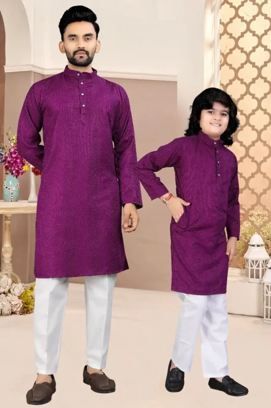 Beautiful Shyam Vol 43 Cotton Kurta Pajama Son And Father Combo Set Wholesale 2026