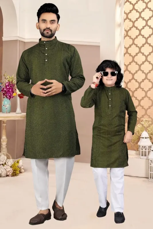 Beautiful Shyam Vol 43 Cotton Kurta Pajama Son And Father Combo Set Wholesale 2026