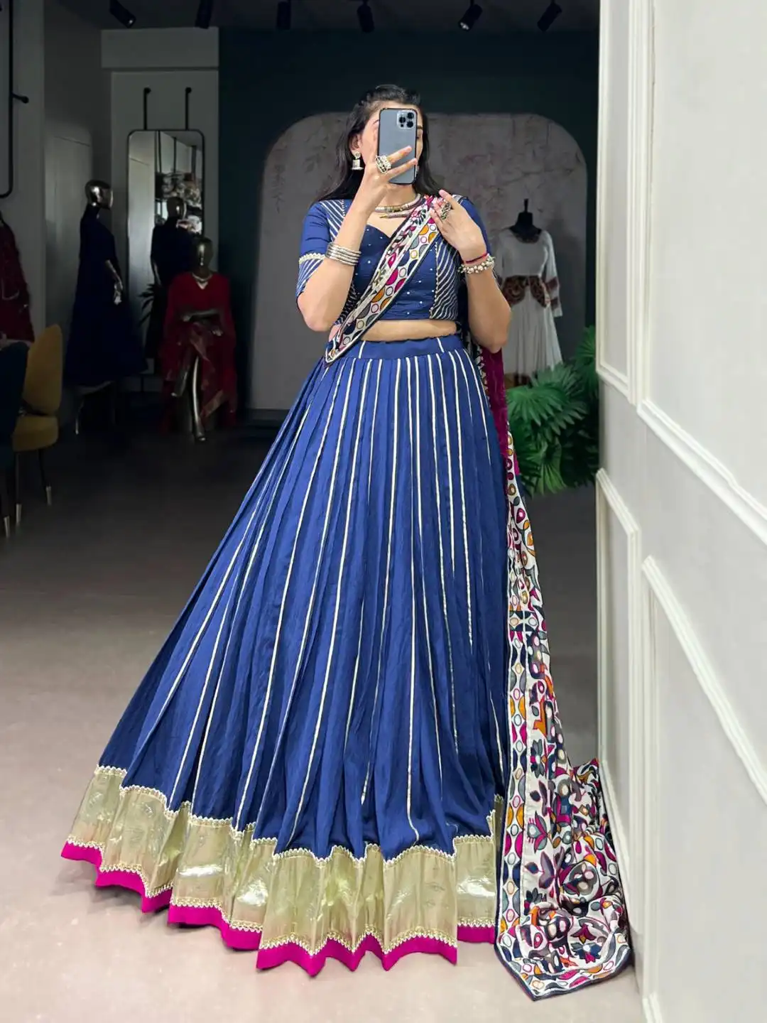 WMN 1658 Pure Chanderi Chaniya Choli Collection
