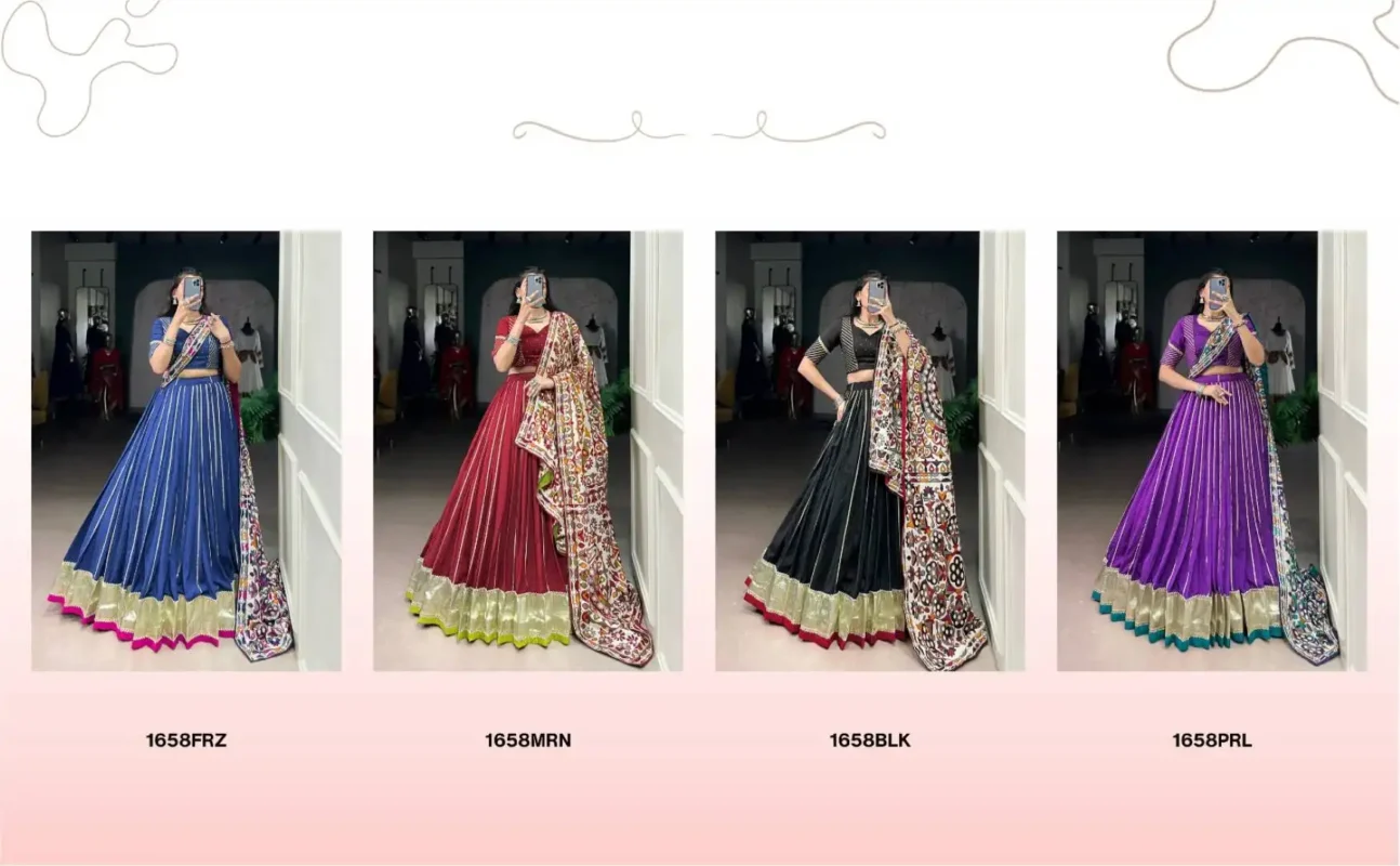 Buy WMN 1658 Pure Chanderi Chaniya Choli Collection Wholesale 2026