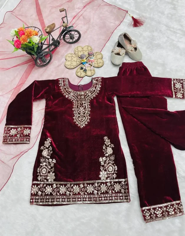 Beautiful Baby 237 Viscose Velvet Designer Eid Kid Collection Wholesale 2026