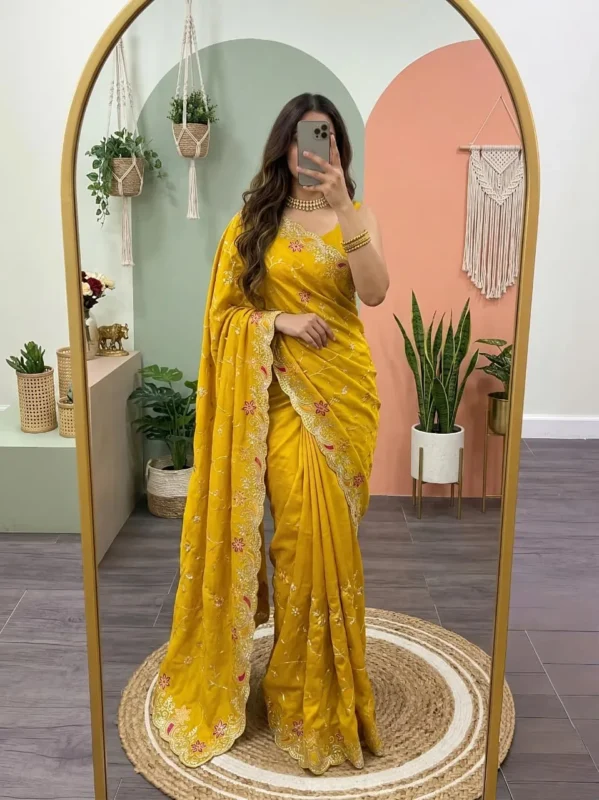 Latest Karishma Vitamin Foil Gota & Multi Work Silk Saree Collection Wholesale 2026