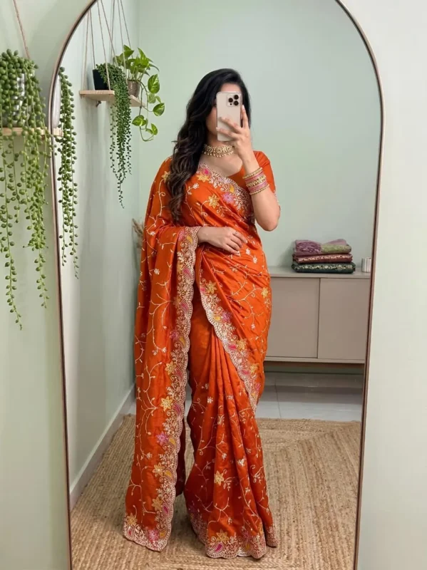 Latest Karishma Vitamin Foil Gota & Multi Work Silk Saree Collection Wholesale 2026