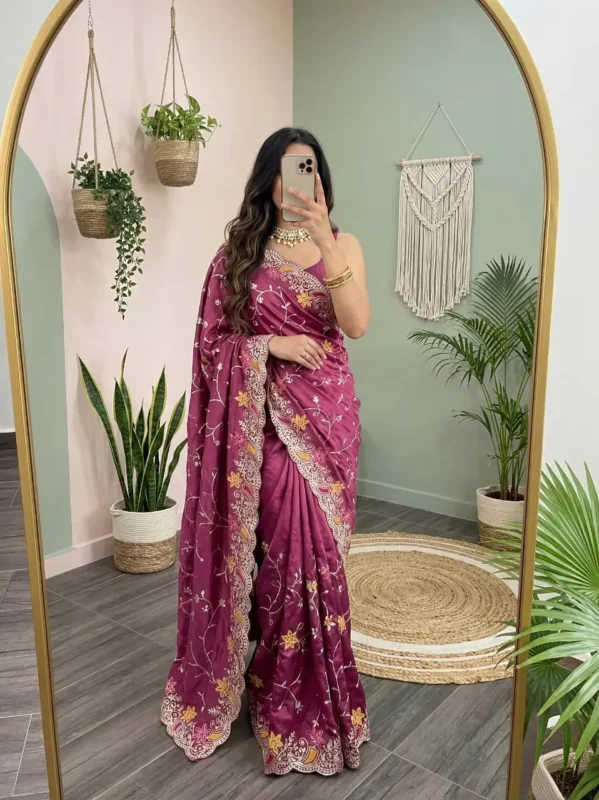 Latest Karishma Vitamin Foil Gota & Multi Work Silk Saree Collection Wholesale 2026