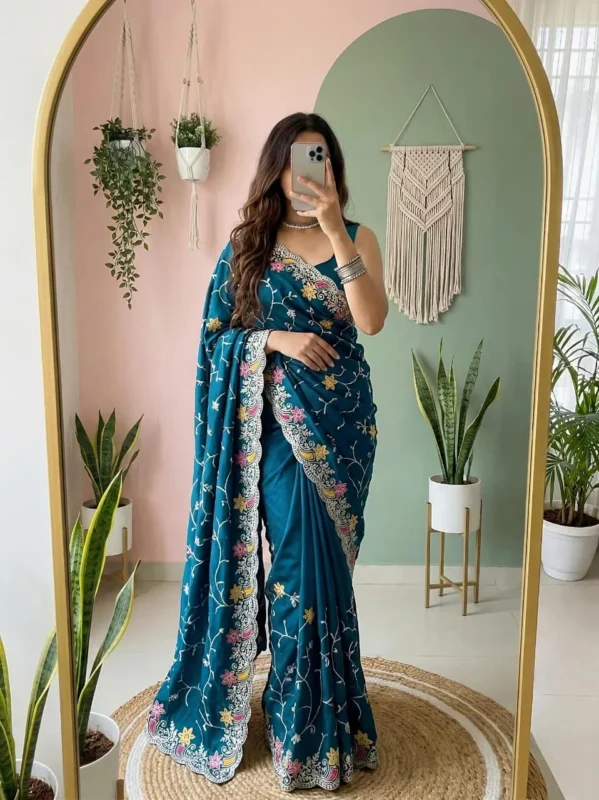 Latest Karishma Vitamin Foil Gota & Multi Work Silk Saree Collection Wholesale 2026