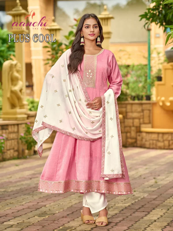 Beautiful Aanchi Plus Cool Fancy Silk Embroidered Kurti With Bottom Dupatta Wholesale 2026