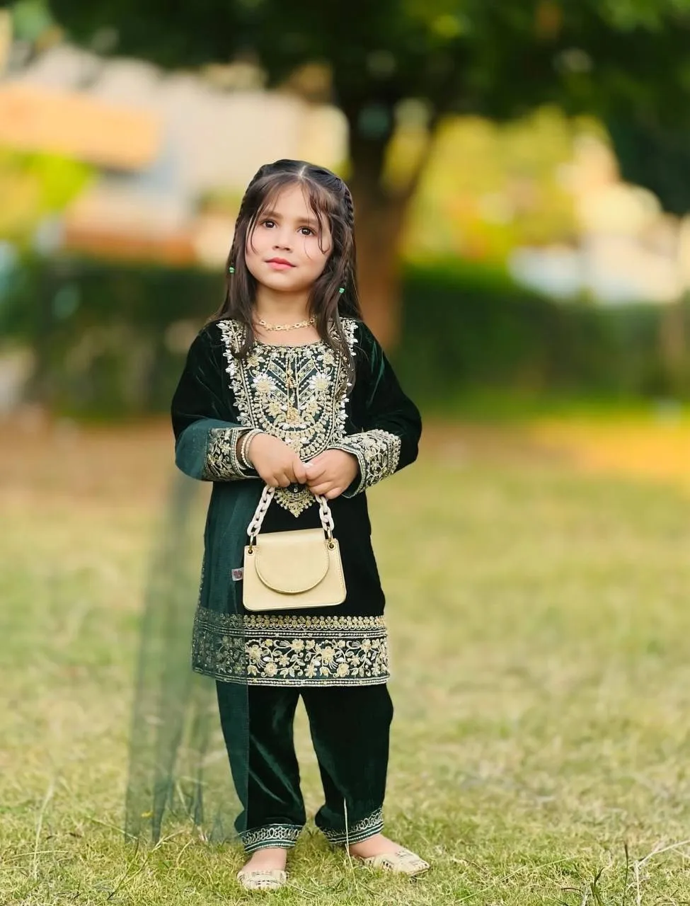 Baby 236 Viscose Velvet Eid Festive Readymade Dress