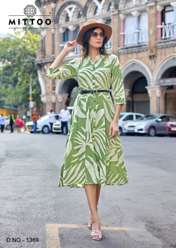 Stylish Mittoo Belt Vol 25 Rayon Printed Casual Wear One Piece Collection Wholesale 2026
