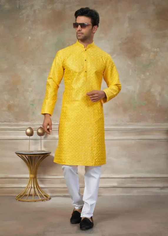 Stylish Shyam Vol 58 Silk Digital Printed Kurta Pajama Men’s Wear Wholesale 2026