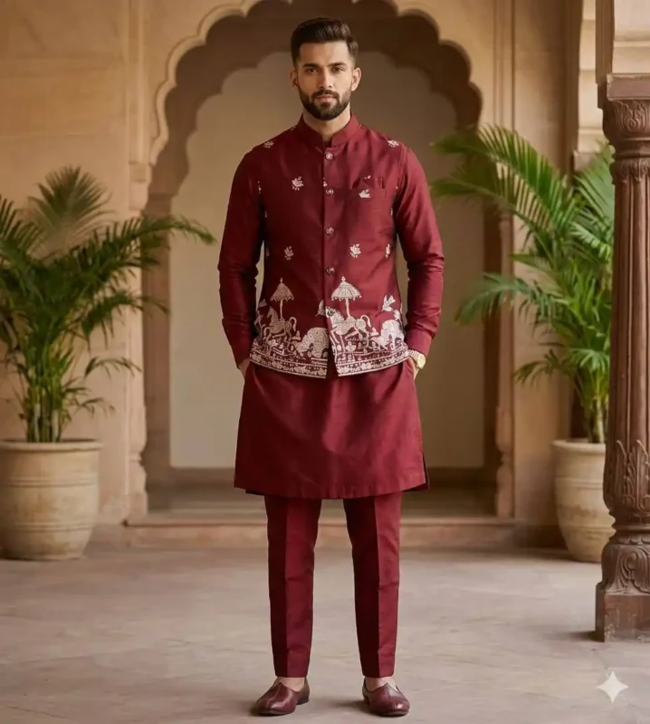 Buy Shyam Vol 89 Wedding Kurta Pajama With Embroidery Koti Wholesale 2026