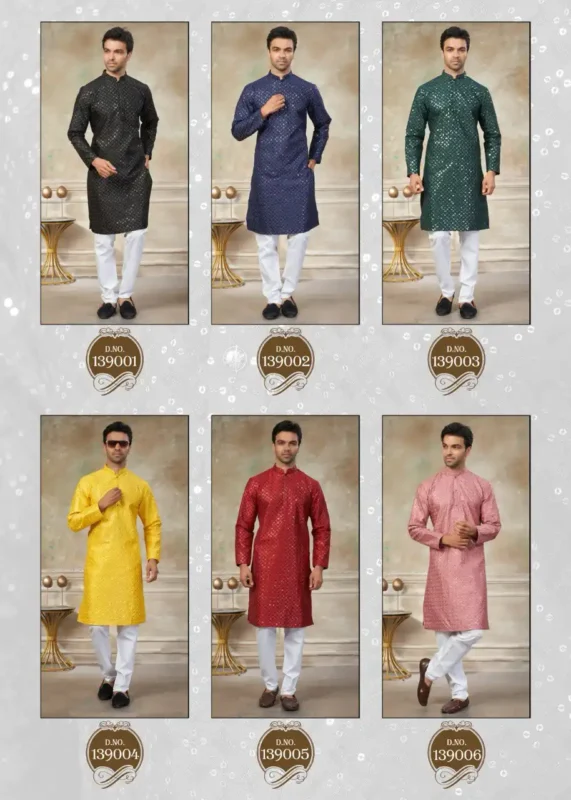 Stylish Shyam Vol 58 Silk Digital Printed Kurta Pajama Men’s Wear Wholesale 2026