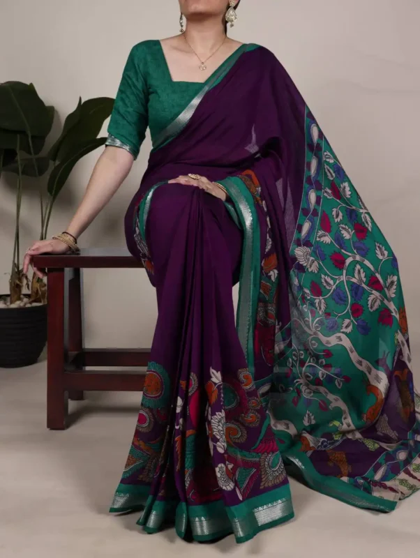 Latest WMN 7048 Viranshi Viscose Chanderi Printed Sari Collection Wholesale 2026