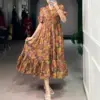 WMN 4505 Organza Floral Printed Frock Kurti Below 1000