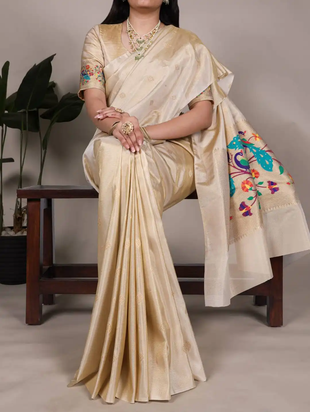 Buy WMN 7905 Tissue Paithani Saree With Zari Weaving Work Wholesale 2026