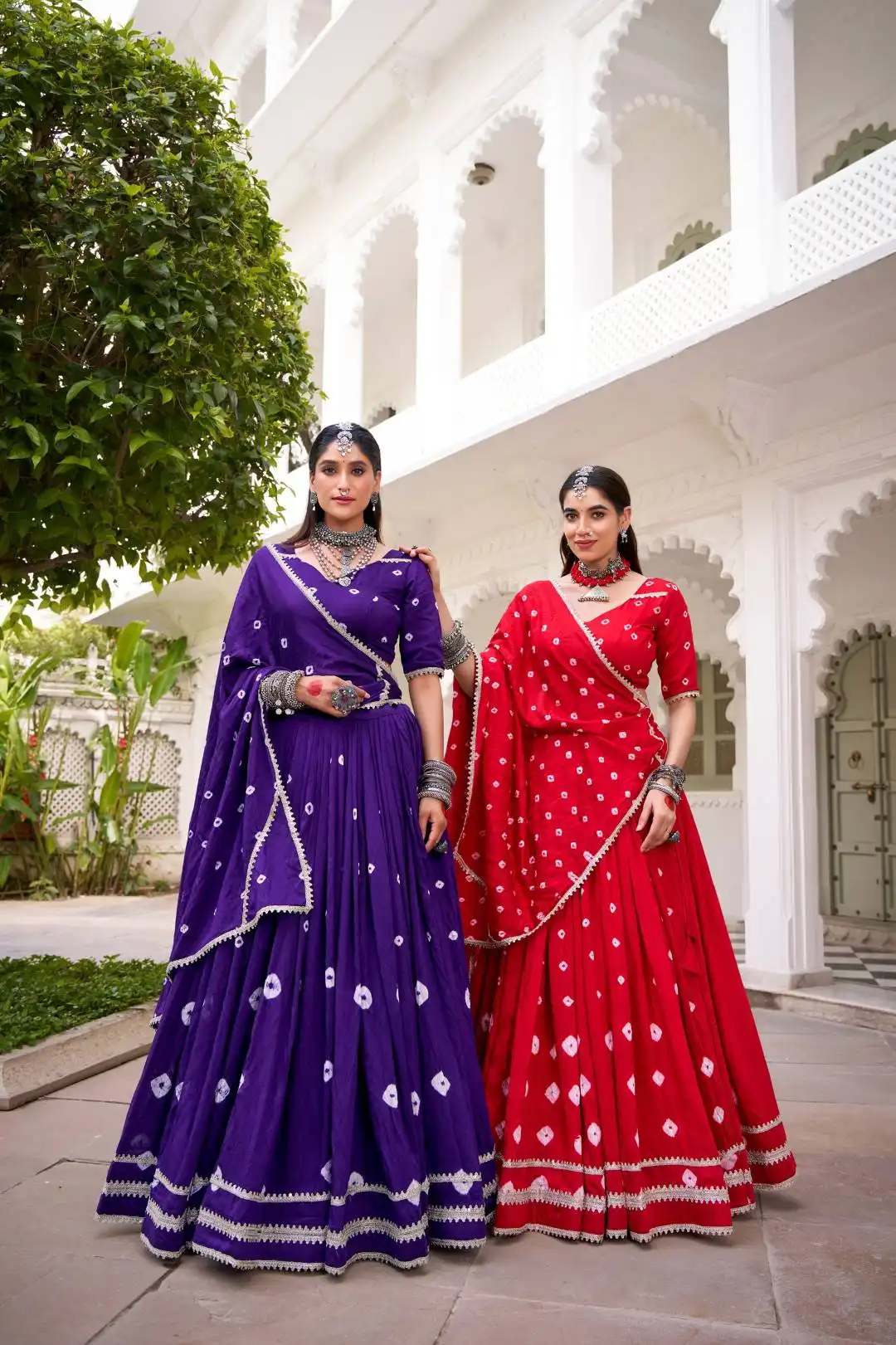 WMN Roop 1663 Chanderi Bandhej Print Lehenga Choli