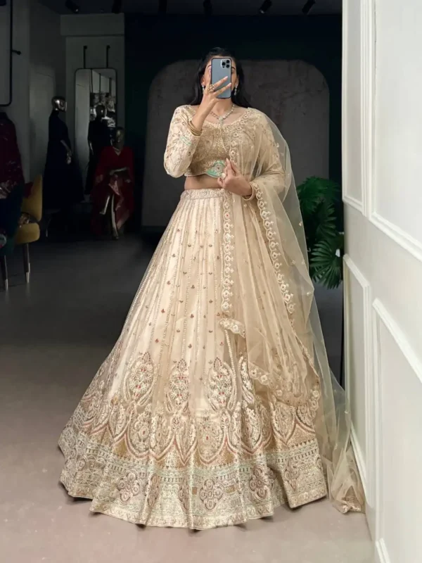 Buy WMN 1453 Net Wedding Lehenga Choli With Embroidery Wholesale 2026