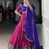WMN 5008 Aura Silk Gown With Dupatta Collection