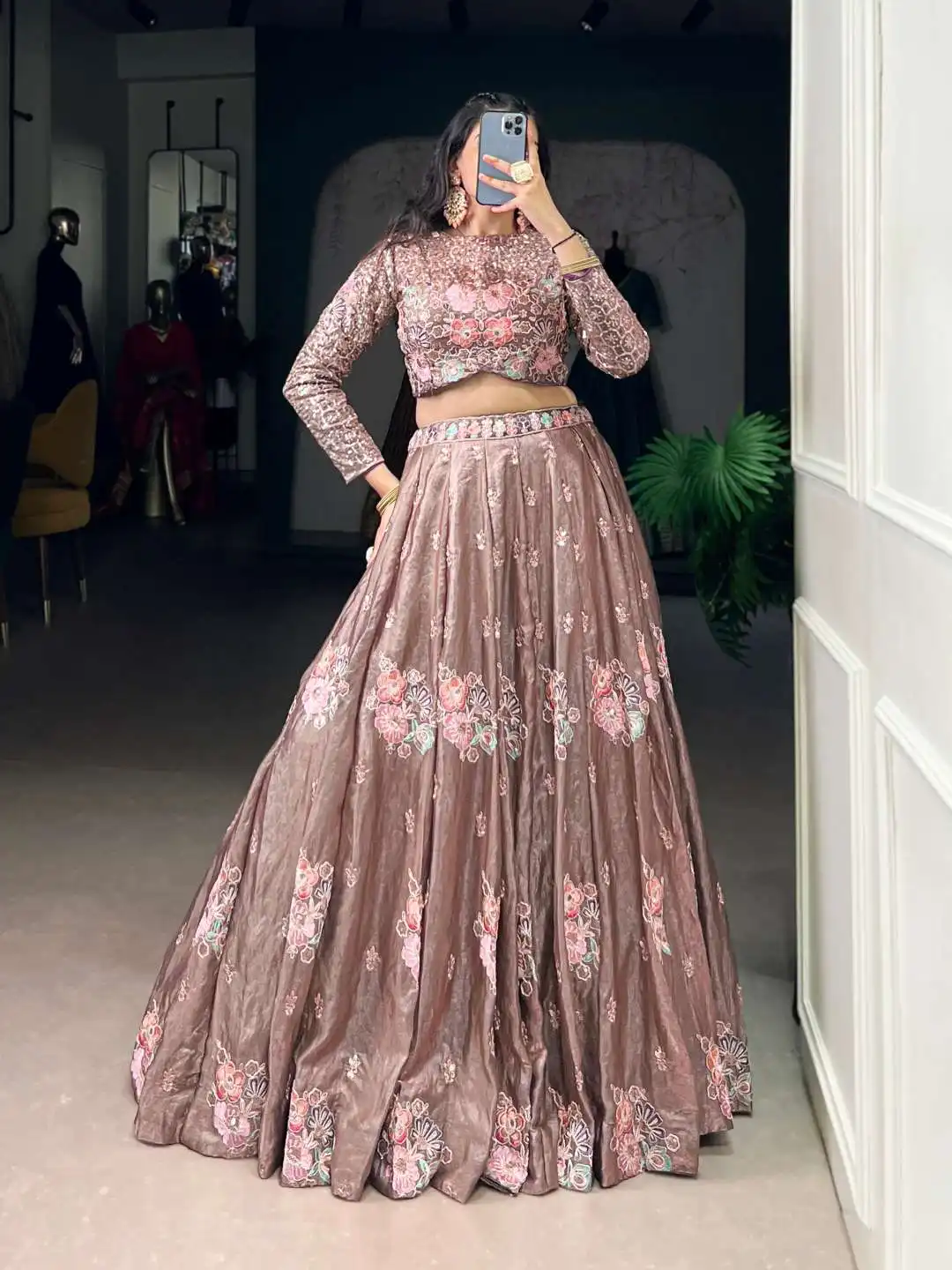 WMN 1143 Fendi Wedding Lehenga Choli With Embroidery