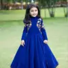 Baby 230 Blue Viscose Velvet Festive Gown Collection