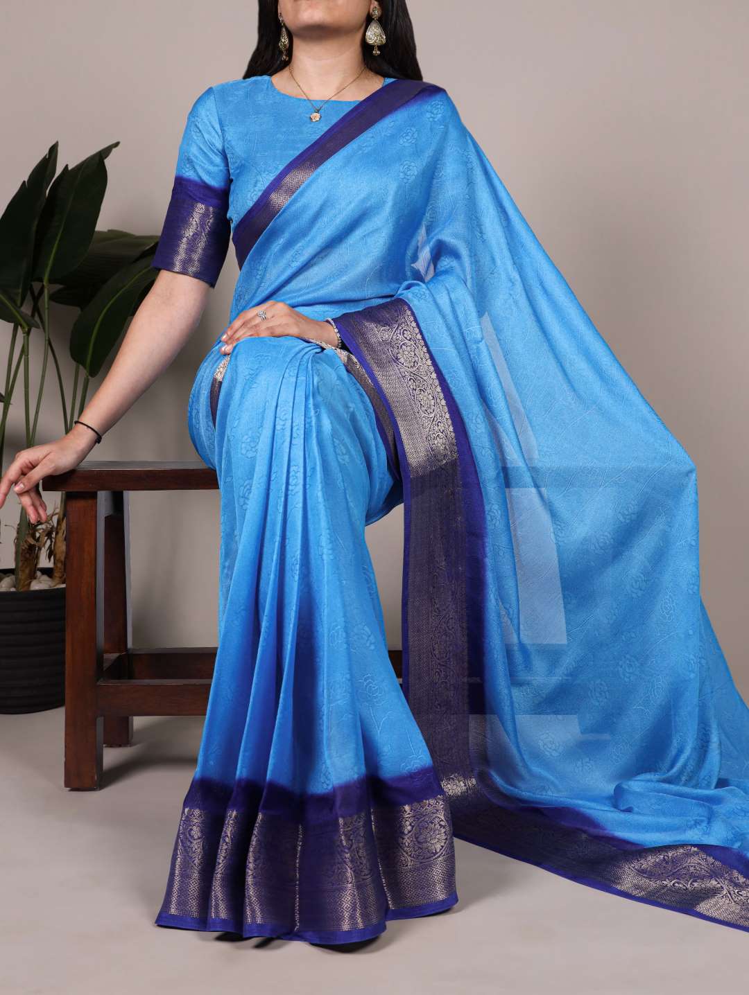 Beautiful WMN 7910 Marsh Mello Zari Weaving Saree 04 Pcs Set Wholesale 2026