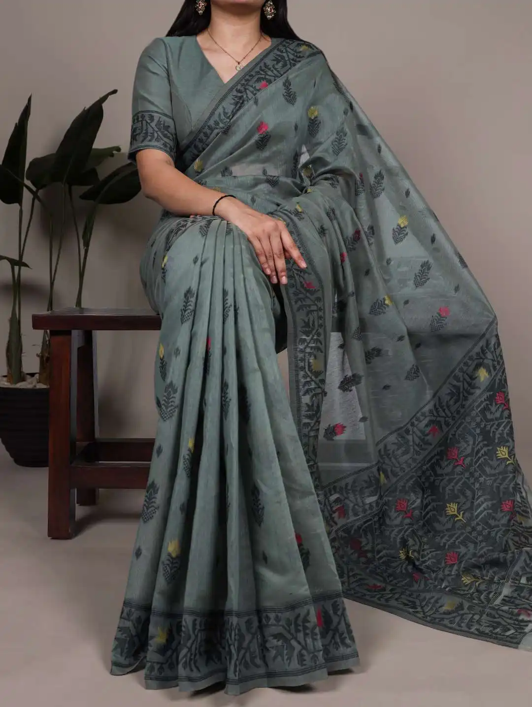 Beautiful WMN 7415A Poly Cotton Saree Wholesale 04 Pcs Set Wholesale 2026