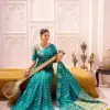 WMN 7904A Roop Silk Zari Weaving Saree 04 Pcs Set