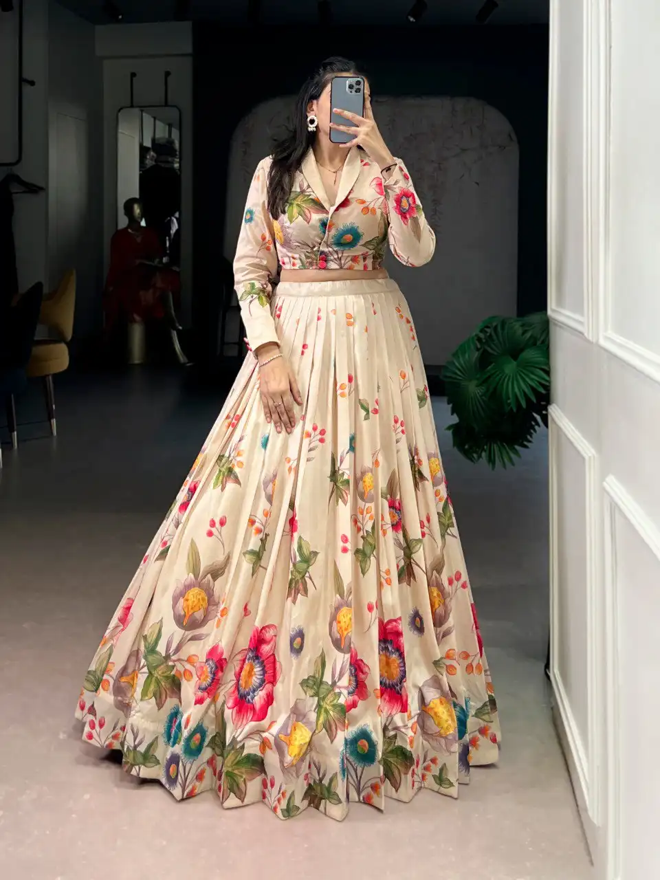WMN 1116 Floral Printed Co Ord Set Skirt Top Collection