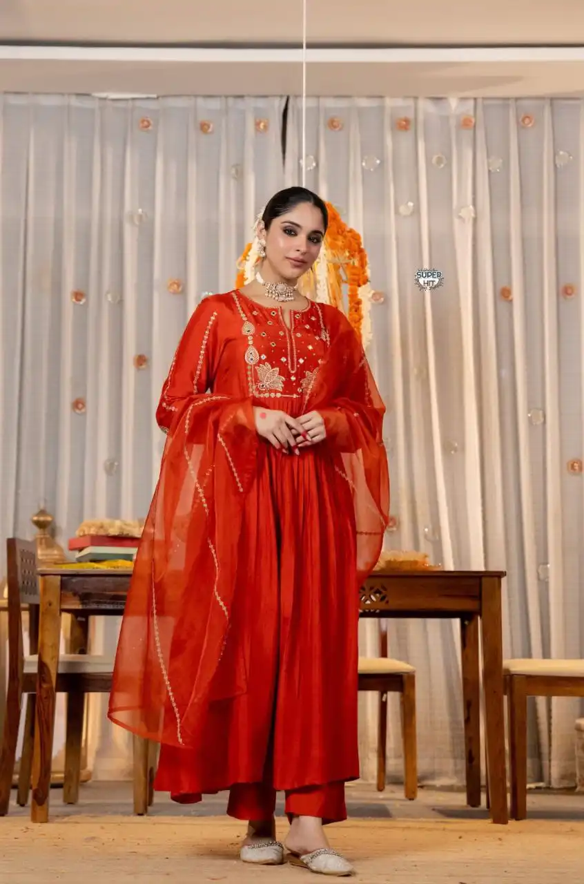 Laxmy Vol 78 Embroidery Work Kurti Pant With Dupatta Collection