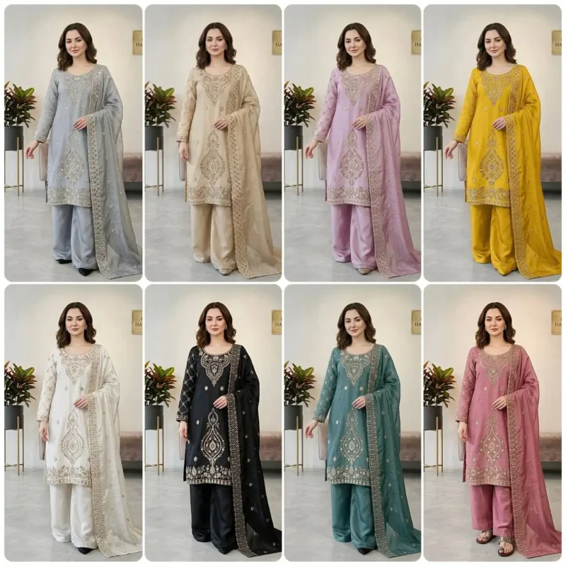 Buy Sabina 5335 Embroidery Beads Work Kurti Palazzo With Dupatta Wholesale 2026