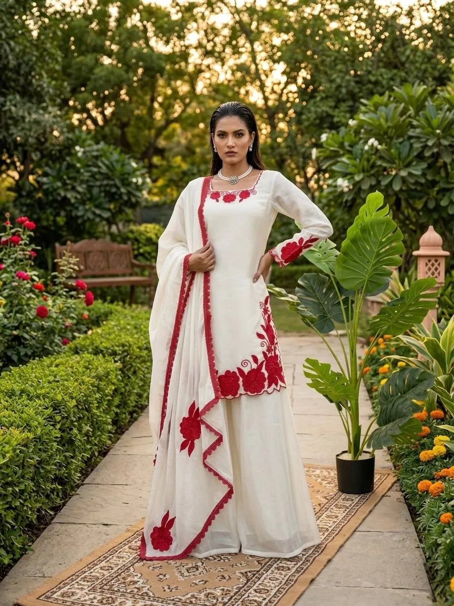 Deepika 6000 Fendy Silk Festival Sharara Suit Wholesale