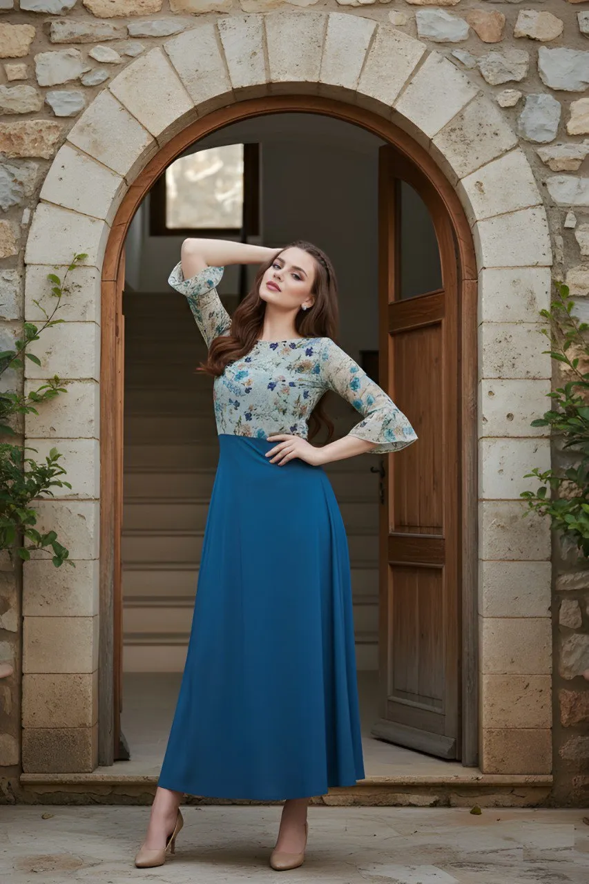 Shiv 302 Georgette Crepe Printed Dress Wholesale