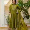 Lila Vol 126 Roman Silk Mirror Work Anarkali Kurti Wholesale