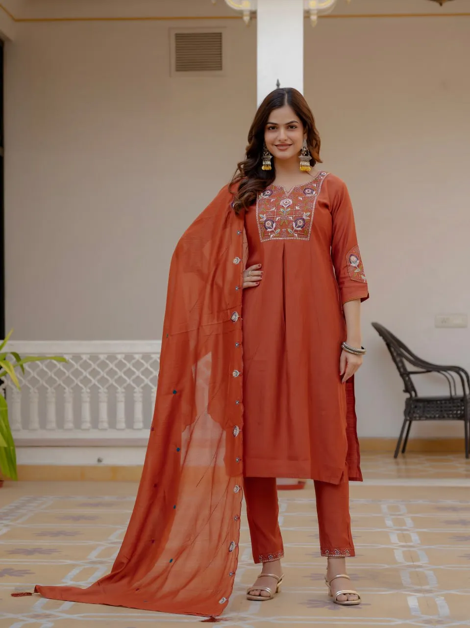 Lila Vol 145 Mango Silk Hand Work Readymade Dress Wholesale