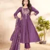 Lila Vol 139 Roman Silk Anarkali Readymade Dress Wholesale