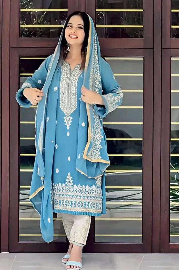 Zarin Vol 189 Georgette Festive Readymade Dress Wholesale