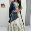 FFD Chinon White Color Lehenga Choli Wholesale