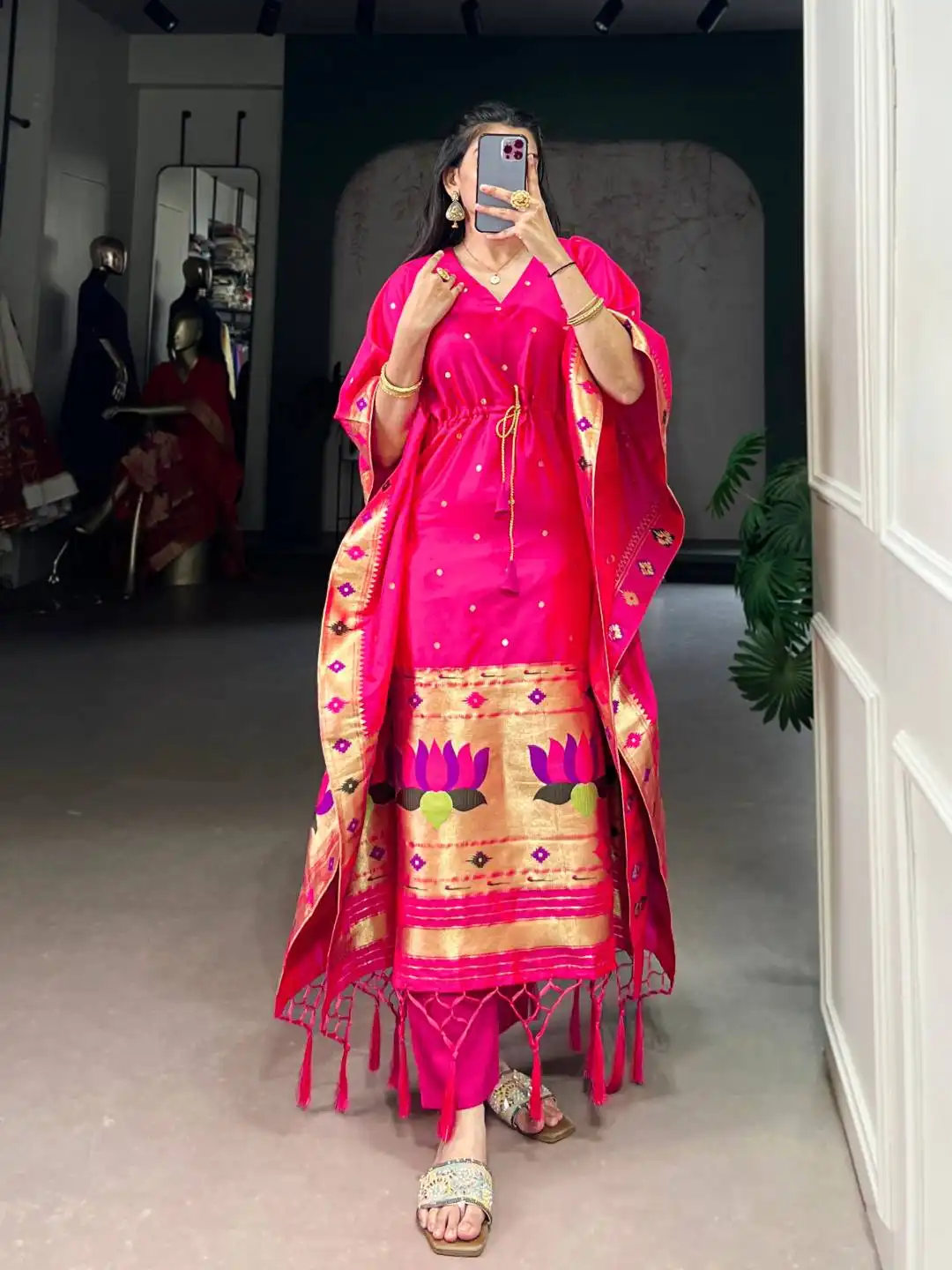 Launching WMN 3801 Jacquard Party Wear Western Kaftan Collection Wholesale 2026