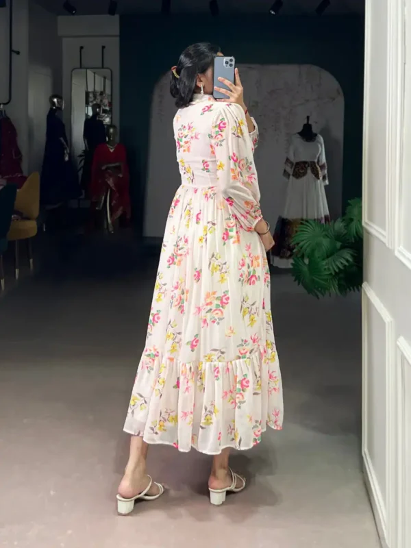 Launching WMN 4500 Georgette Floral Printed Frock Kurti Collections Wholesale 2026