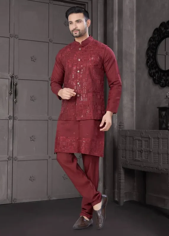 Launching Shyam Vol 45 Wedding Kurta Pajama With Koti Collection Wholesale 2026