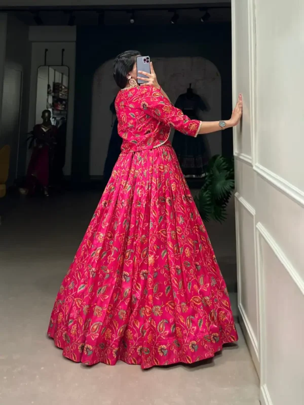 Latest WMN 1136 Tasar Silk Floral Printed Wedding Lehenga Choli Wholesale 2026