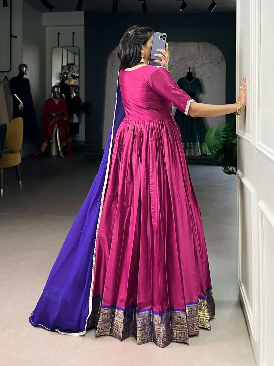 Beautiful WMN 5008 Aura Silk Gown With Dupatta Collection Wholesale 2026
