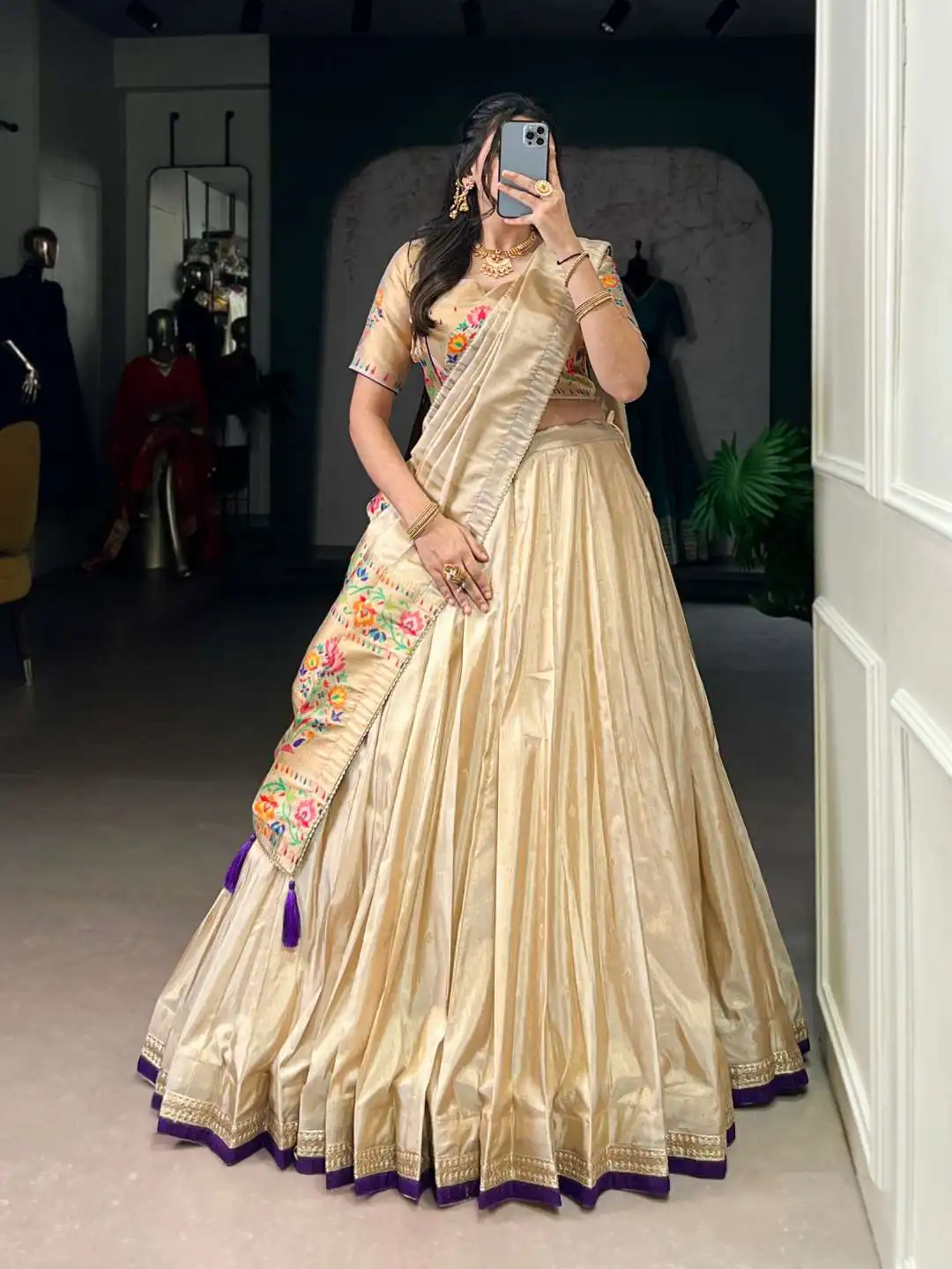 Buy WMN 2012A Shimmer Festive Wear Lehenga Choli 03 Pcs Set Wholesale 2026