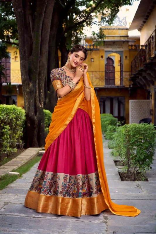 Launching WMN 1244 Krishika Aastha Silk Chaniya Choli 04 Pcs Set Wholesale 2026