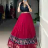 WMN 1135 Poly Cotton Festive Skirt Blouse 04 Pcs Set