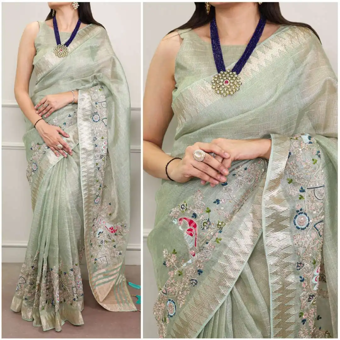 Buy WMN 7401 Zari Kota Tissue Designer Saree 06 Pcs Set Wholesale 2026