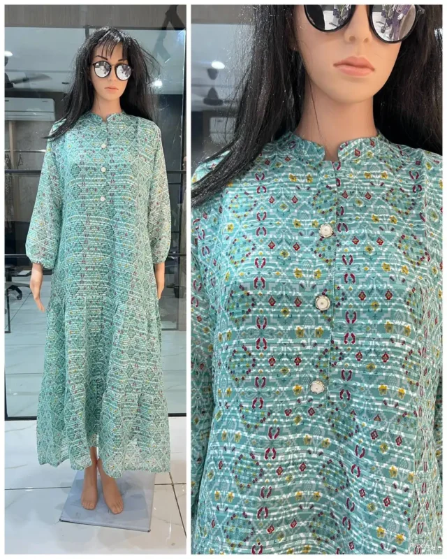 Latest SS2016 Heavy Georgette Printed Long Kurti Below 800 Wholesale 2026